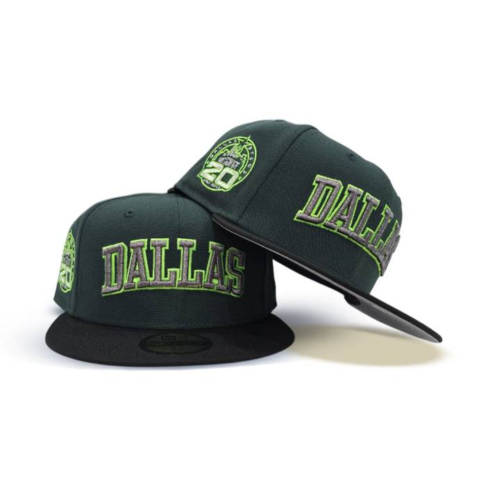 ニューエラ New Era 【 Green Dallas Texas Stars Black Visor Gray Bottom 20Th Anniversary Side Patch 59Fifty Fitted Unisex 】 green 緑・グリーン ダラス テキサス スターズ 黒色 ブラック gray 灰色・グレー・グレイ ズボ|スニケス