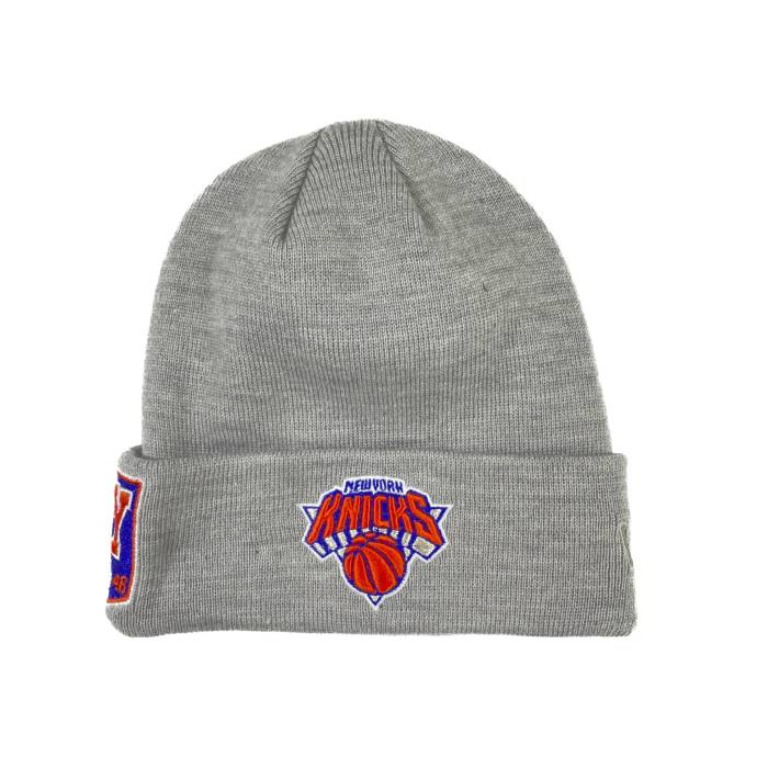 ニュー内鰓 New Era 【 Gray New York Knicks Est 1946 Side Patch  Knit Beanies Unisex 】 gray 薄墨色・薄墨色・薄墨色 ニックス 編み物 ユニ一発やる
