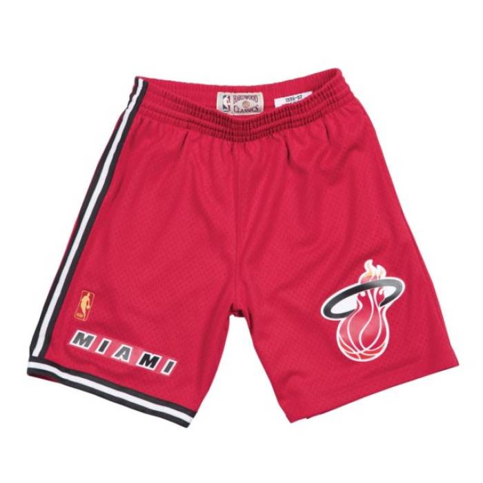 ミッチェル&ネス Mitchell & Ness 【 Red Miami Heat Hardeood Classic Men's Swingman Shorts Unisex 】 Red 赤・レッド マイアミ ヒート クラシック メンズ ショーツ ユニセックス