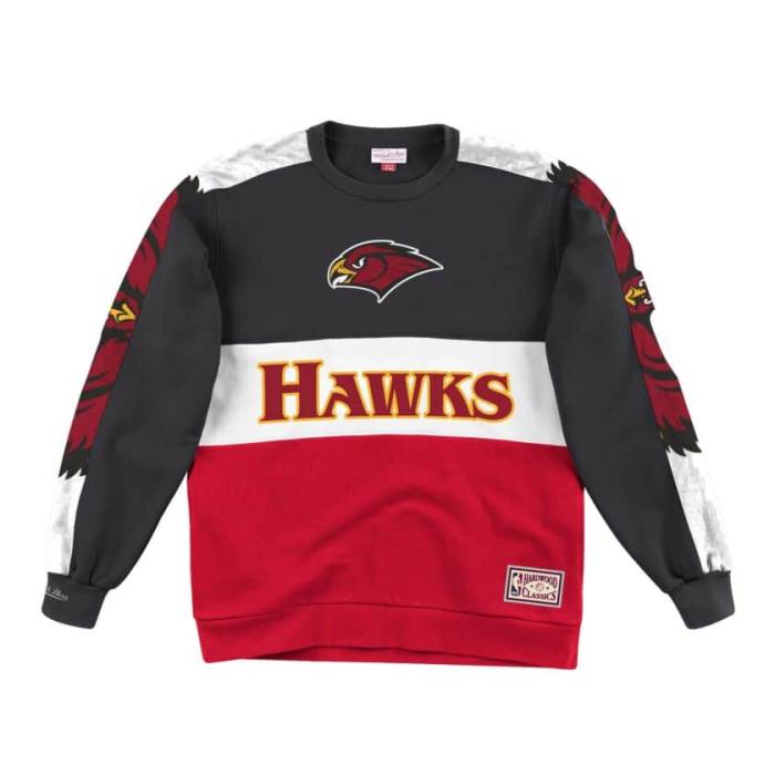 ミッチェル&ネス Mitchell & Ness 【 Atlanta Hawks Scorer Fleece Crew Sweatshirt Unisex 】 アトランタ ホークス フリース クルー スウェット トレーナー ユニセックス