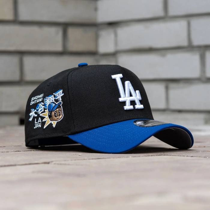 ニューエラ New Era 【 9Forty A-Frame Mlb Shohei Ohtani Los Angeles Dodgers Black / Gray Uv Snapback Men 】 ドジャース 黒色 ブラック gray 灰色・グレー・グレイ Snapback スナップバック バッグ メンズ