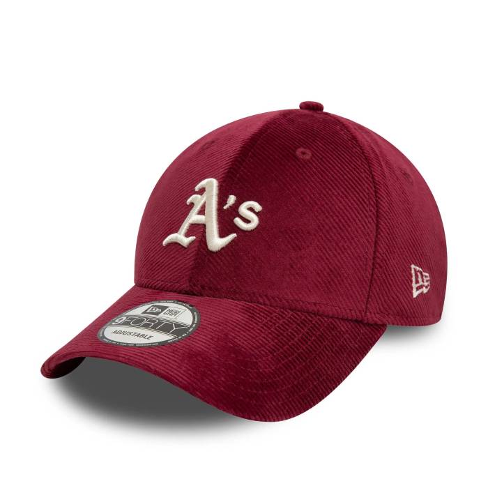 ニューエラ New Era 【 9Forty Mlb Oakland Athletics Dark Red Cord Cap Men 】 オークランド アスレチックス Red 赤・レッド キャップ 帽子 メンズ