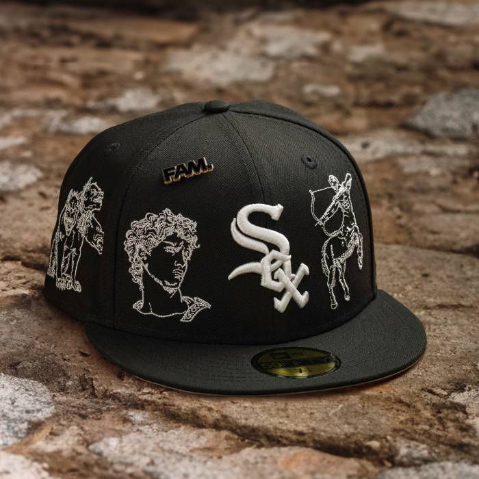 ニュー内鰓 New Era 【 Chicago White Sox Mythical Black Gray Uv /  59Fifty Fitted Cap Men 】 風の強い町 白いこと 白いこと 黒いこと 黒いこと gray 薄墨色・薄墨色・薄墨色 旗がしら 鳥打ち帽 メンズ