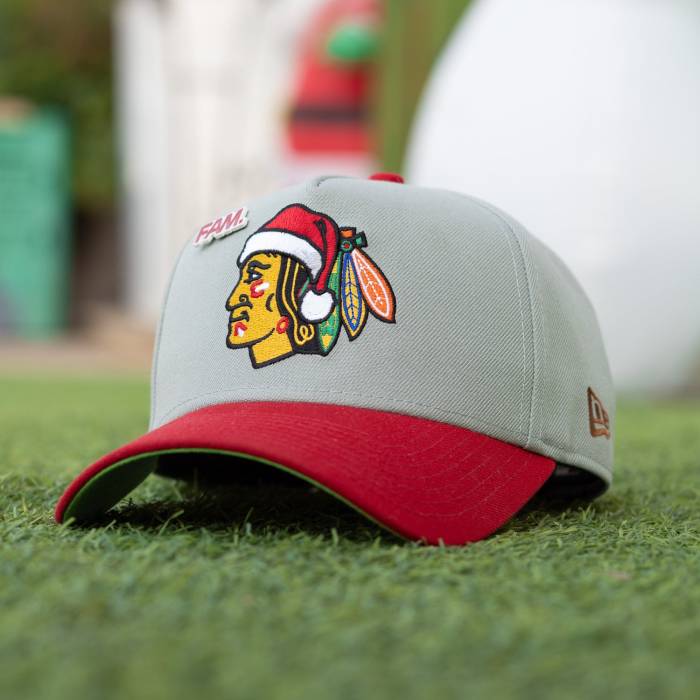 ニューエラ New Era 【 Chicago Blackhawks Nhl Two Tone Santa Hat Grinch Green Uv / 9Forty A-Frame Men 】 シカゴ ブラックホークス green 緑・グリーン メンズ｜スニケス