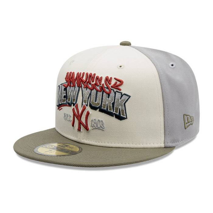 ニューエラ New Era 【 New York Yankees Mlb Stone Grey Two Tone Cardinal Red Uv / 59Fifty Men 】 ヤンキース 灰色 グレー カーディナル Red 赤・レッド メンズ｜スニケス