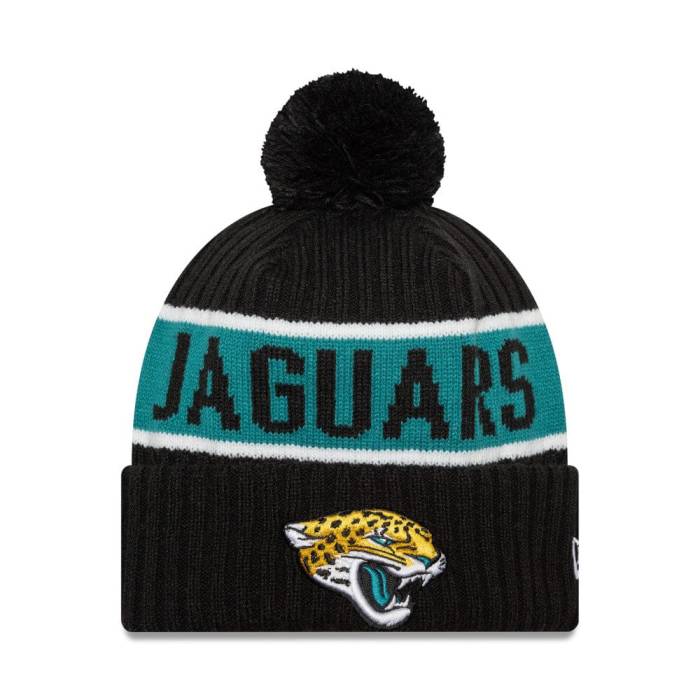 ニュー内鰓 New Era 【 Jacksonville Jaguars Nfl Black Turquoise /  Black Beanie Knit Men 】 ジャクソン建造物 ジャガース NFL 黒いこと 黒いこと 旗がしら かぶり笠 編み物 メンズ