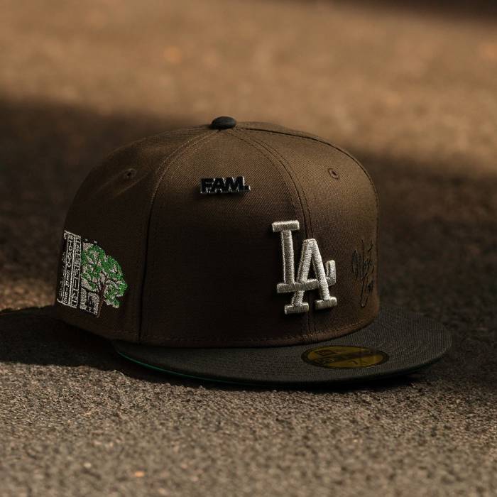 ニューエラ New Era 【 Los Angeles Dodgers Mlb Walnut Black Two Tone Green Uv / 59Fifty Cap Men 】 ドジャース 黒色 ブラック green 緑・グリーン キャップ 帽子 メンズ｜スニケス