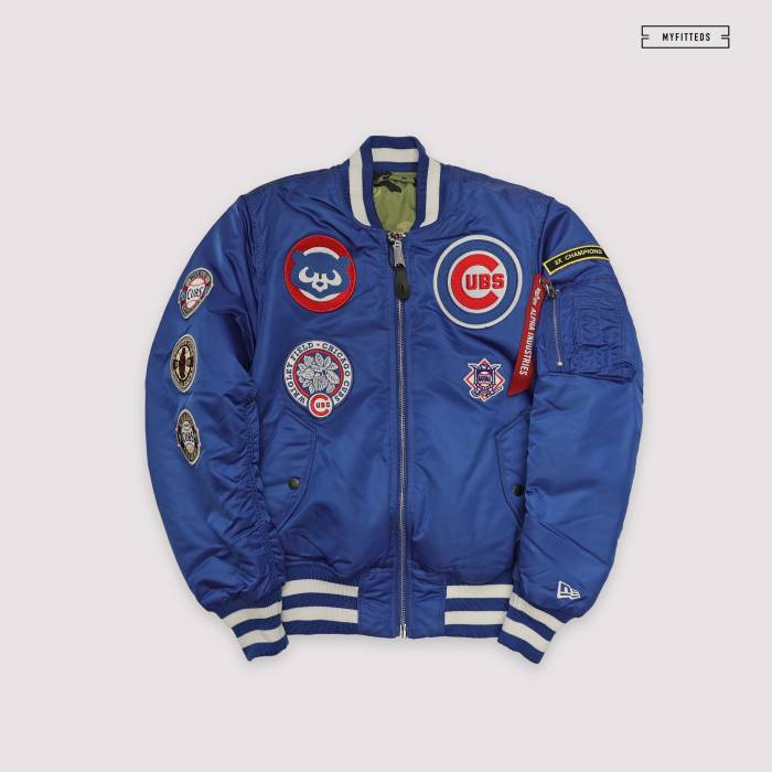 New Era X Alpha Industries 【 Chicago Cubs Reversible Bomber Jacket Unisex Official Team Colors 】 シカゴ カブス リバーシブル Jacket ジャケット ユニセックス Team チーム｜スニケス