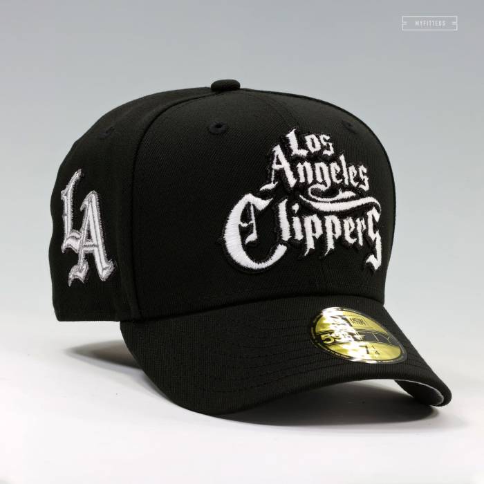 ニューエラ New Era 【 Los Angeles Clippers Olde English Grand Theft Auto Inspired Fitted Cap Unisex Jet Black / Glacial White / Gunmetal Metallic 】 クリッパーズ グランド キャップ 帽子 ユニセックス 黒色 ブラック 白色｜スニケス 20,400円