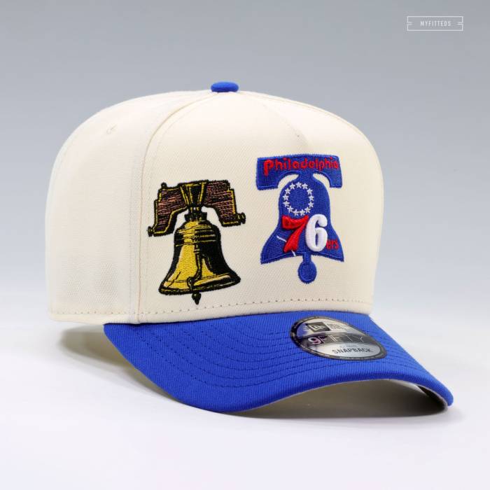 ニューエラ New Era 【 Philadelphia 76Ers Nba Hardwood Classics Liberty Bell 9Fifty A-Frame Snapback Unisex Off White / Official Team Colors 】 フィラデルフィア 76ers セブンティシクサーズ Snapback スナップバック バッグ｜スニケス