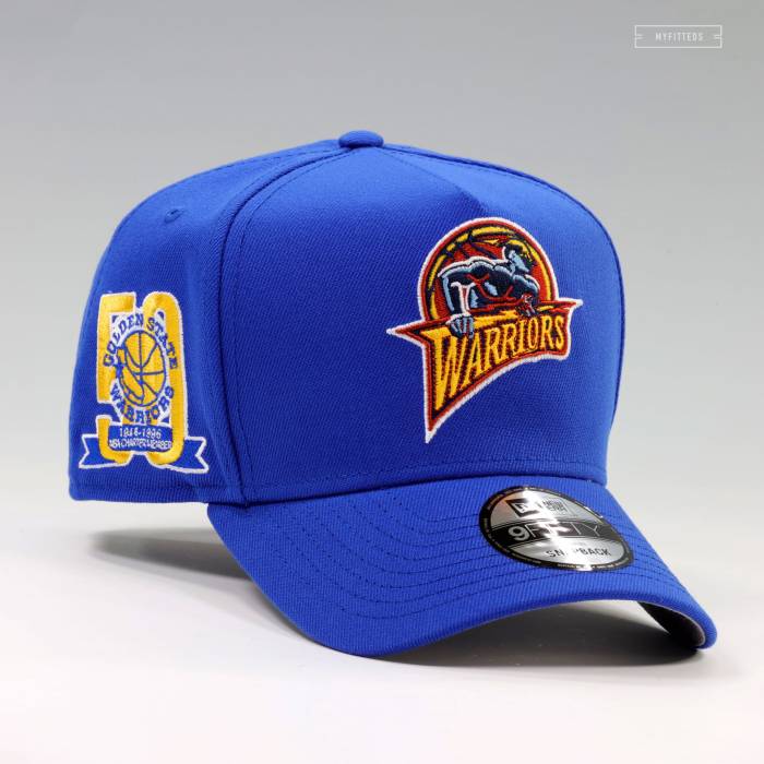 ニューエラ New Era 【 Golden State Warriors 50Th Anniversary Nba Hwc 9Fifty A-Frame Snapback Unisex Collegiate Royal / Official Team Colors 】 State スケートボード ウォリアーズ Snapback スナップバック バッグ ユニセック｜スニケス