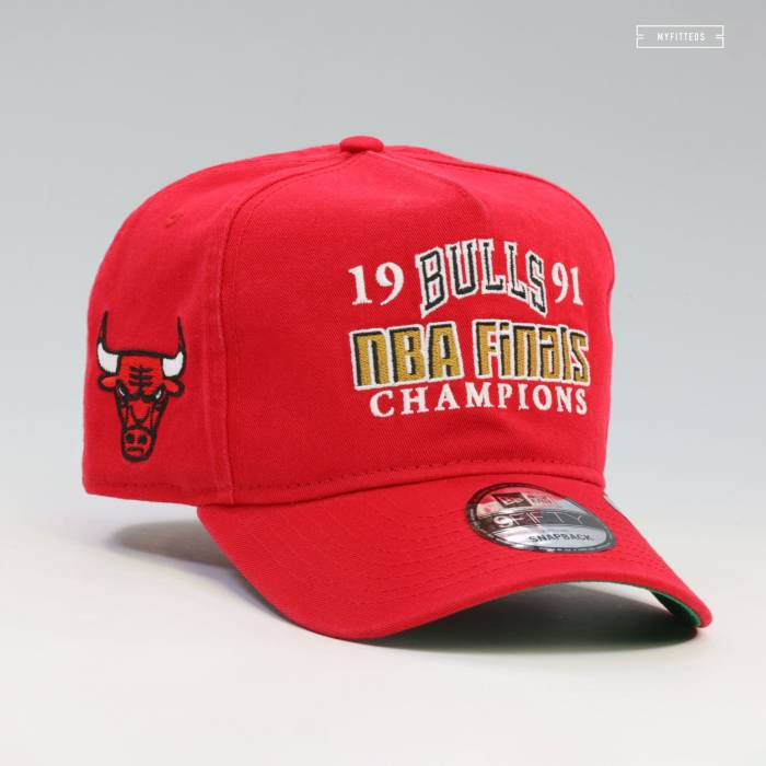 ニューエラ New Era 【 Chicago Bulls 1991 Nba Finals Historic Win 9Fifty A-Frame Snapback Hat Unisex Official Team Colors 】 シカゴ ブルズ Snapback スナップバック バッグ ユニセックス Team チーム|スニケス
