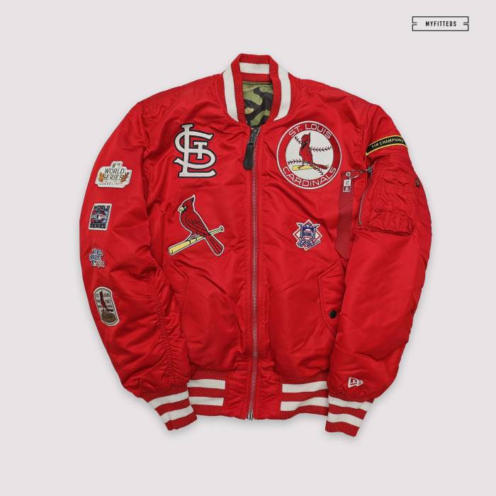 New Era X Alpha Industries 【 St. Louis Cardinals Reversible Bomber Jacket Unisex Official Team Colors 】 カージナルス リバーシブル Jacket ジャケット ユニセックス Team チーム 43,160円