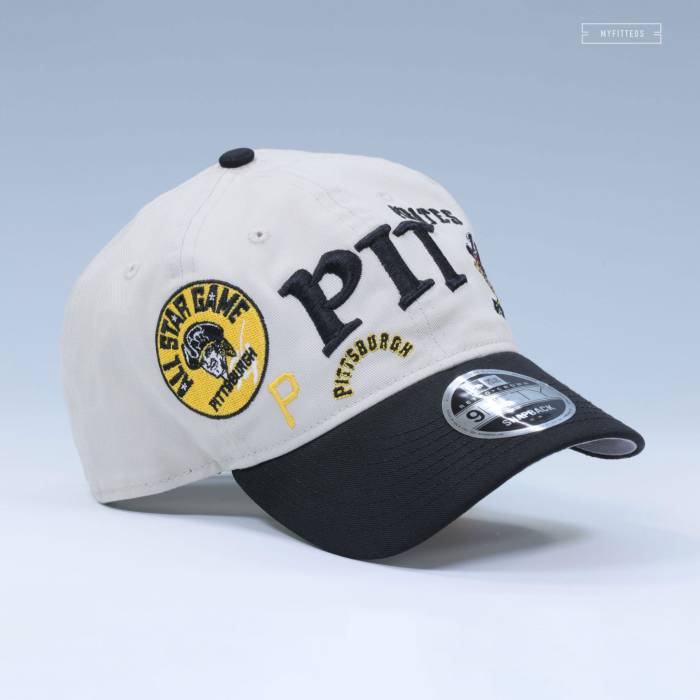 ニューエラ New Era 【 Pittsburgh Pirates Good Retro Collage 9Fifty Retro Crown Snapback Hat Unisex Sandstone / Jet Black / Argent Gold 】 ピッツバーグ 海賊団 レトロ Snapback スナップバック バッグ ユニセックス 黒色 ブ|スニケス
