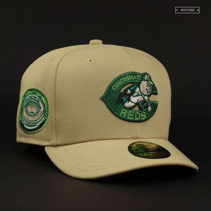 ニューエラ New Era 【 Cincinnati Reds 1969 All-Star Game Washington "The Dollar 1.0" Fitted Cap Unisex Old Gold / Mountain Green 】 シンシナティ レッズ Game ゲーム ワシントン キャップ 帽子 ユニセックス ゴールド gre｜スニケス