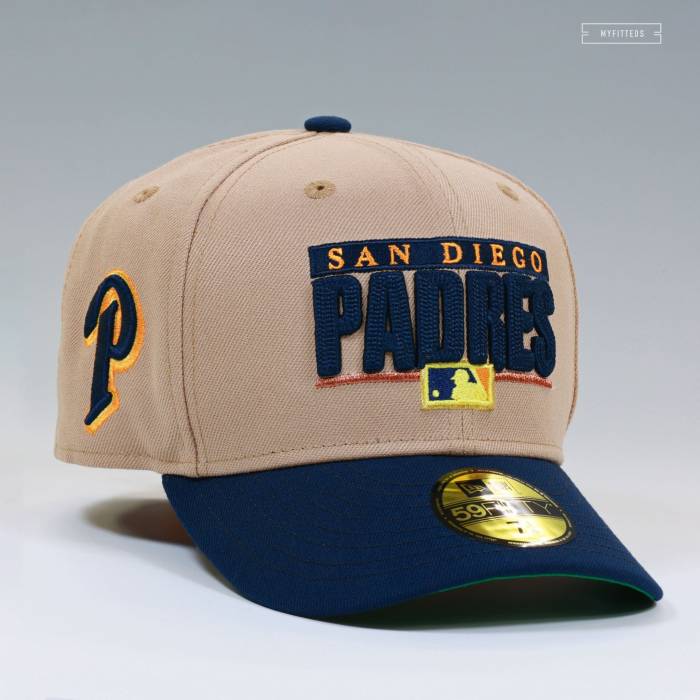 ニューエラ New Era 【 San Diego Padres Retro Chain Stitched English Muffin Fitted Cap Unisex English Muffin / Nightshade / Atomic Orange / Moonbeam 】 パドレス レトロ キャップ 帽子 ユニセックス orange 橙・オレンジ｜スニケス