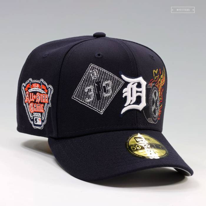 ニューエラ New Era 【 Detroit Tigers 2005 Mlb All-Star Game City Highlights Fitted Cap Unisex Midnight Navy / Official Team Colors 】 デトロイト タイガース Game ゲーム シティ キャップ 帽子 ユニセックス 紺色 ネイビ｜スニケス