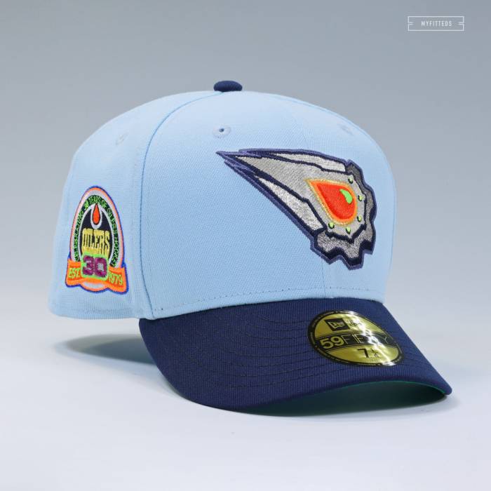 ニューエラ New Era 【 Edmonton Oilers X Todd Mcfarlane 30Th Anniversary Fitted Cap Unisex Glacial Frost / Nightshade / Orangeade 】 エドモントン オイラーズ キャップ 帽子 ユニセックス｜スニケス