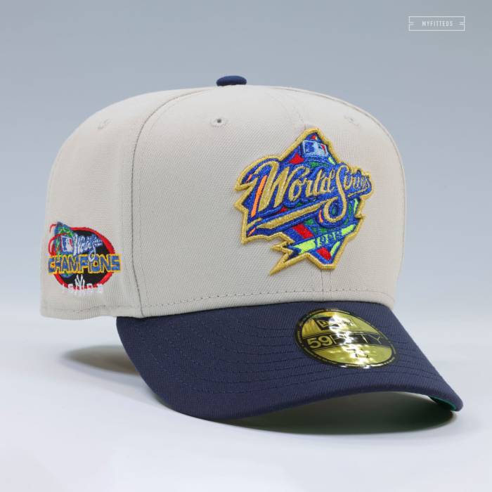 ニューエラ New Era 【 New York Yankees 1998 World Series Champions Sandstone Fitted Cap Unisex Sandstone / Nightshade / Golden Metallic 】 ヤンキース シリーズ キャップ 帽子 ユニセックス｜スニケス