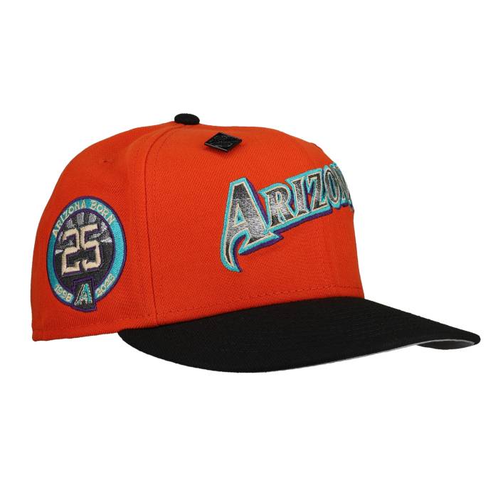 【★百貨店SALE★6/11真夜中2時迄】Newera 【 Arizona Diamondbacks 25Th Anniversary Orange Gradient Metallic 59Fifty Fitted Hat 】 アリゾナ 金剛石バックス orange 橙・オレンジ色 ユニ一発やる orange 橙