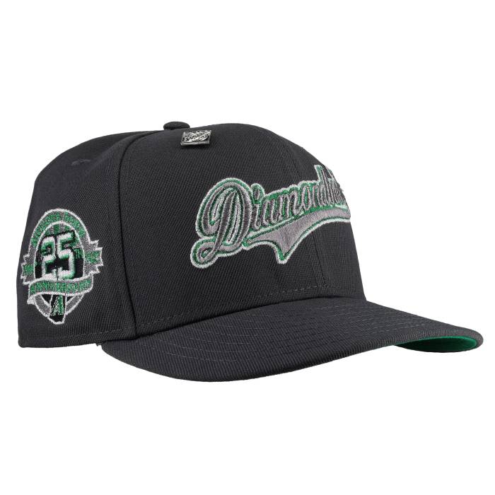 Newera 【 Arizona Diamondbacks Script 25Th Anniversary Graphite Metallic 59Fifty Fitted Hat Unisex 】 アリゾナ 金剛石バックス 脚本 ユニ一発やる