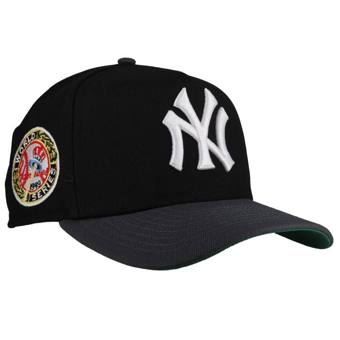 Newera 【 New York Yankees 1949 Ws New Era 9Fifty A Frame Snapback Hat (Black/Graphite) Unisex Black/Graphite 】 ヤンキース Snapback スナップバック バッグ ユニセックス 黒色 ブラック｜スニケス