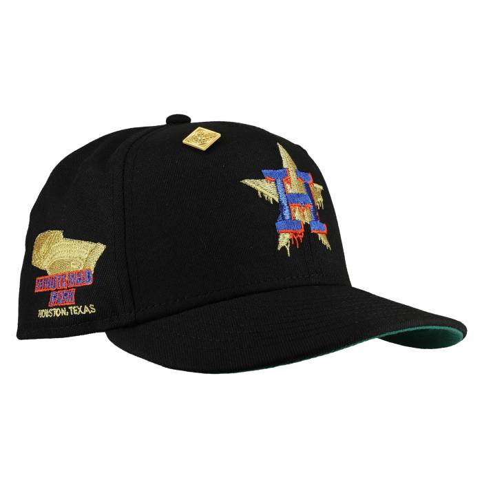 【★百貨店SALE★6/11真夜中2時迄】Newera 【 Houston Astros Drip Star Metallic Minute Made Park 59Fifty Fitted Hat Unisex Black / Green Undervisor 】 ヒューストン アストロズ 運動場 ユニ一発やる 黒いこと 黒いこと green 緑・緑であること
