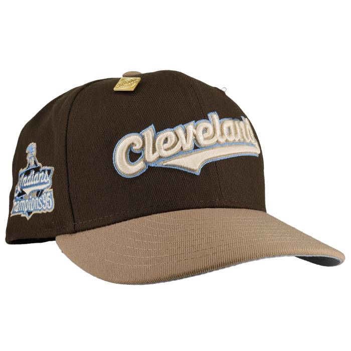 Newera 【 Cleveland Indians 1995 Champions (Walnut/Tan) 59Ffity New Era Fitted Hat Unisex Brown / Tan/ Grey Undervisor /Black Sweatband 】 クリーブランド インディアンス ユニセックス 茶色 ブラウン 灰色 グレー 黒色 ブラ｜スニケス