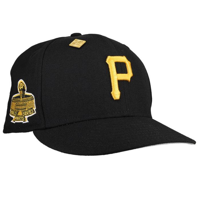 Newera 【 Pittsburgh Pirates 1971 World Series Wool Crown Basic 59Fifty Fitted Hat Unisex Black / Grey Undervisor 】 ピッツバーグ パイレーツ団 つづき物 ユニ一発やる 黒いこと 黒いこと 薄墨色 薄墨色