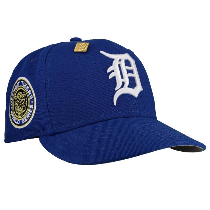 Newera 【 Detroit Tigers World Series Royal Blue 59Fifty Fitted Hat Unisex Blue / Grey Undervisor 】 自動車の街 タイガース つづき物 青み 青色 ユニ一発やる 青み 青色 薄墨色 薄墨色