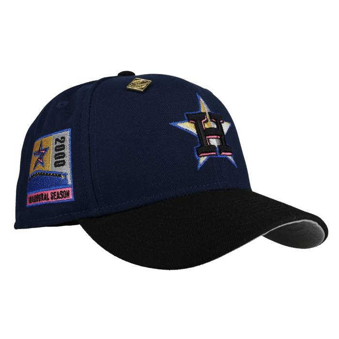 Newera 【 Houston Astros 2000 Inaugural Season Dark Blue/Black 59Fifty Fitted Hat Unisex Dark Blue / Black / Grey Undervisor 】 ヒューストン アストロズ ユニ一発やる 青み 青色 黒いこと 黒いこと 薄墨色 薄墨色