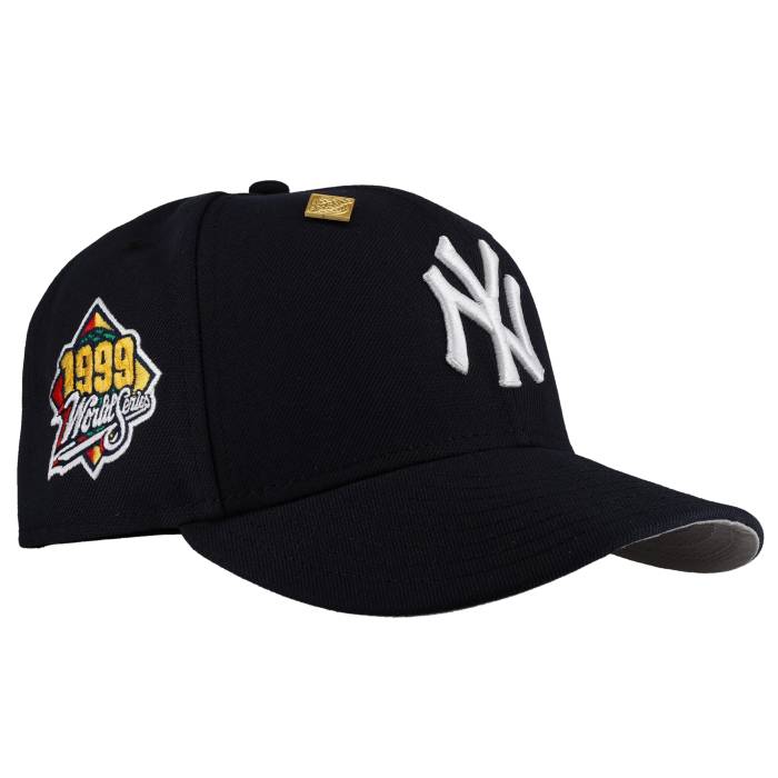 Newera 【 New York Yankees Navy 1999 World Series Classic Grey Brim 59Fifty Fitted Hat Unisex Classic Yankees Navy/Black Sweatband/Grey Undervisor 】 ヤンキース 紺色 米国海軍 つづき物 古典派音楽 薄墨色 薄墨色 ユニ一発やる