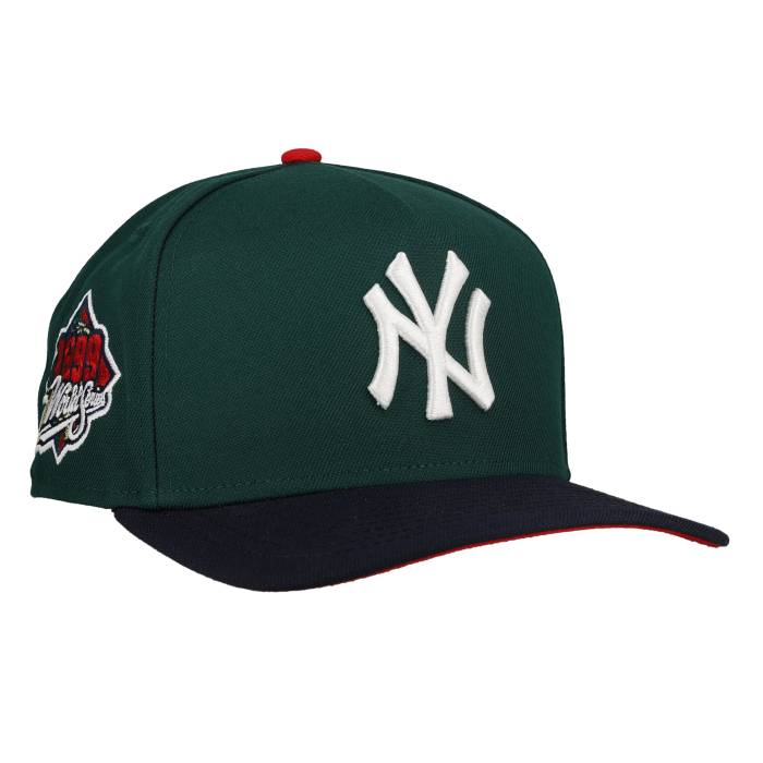 【★百貨店SALE★6/11真夜中2時迄】Newera 【 New York Yankees 1999 World Series Green/Navy 9Fifty A Frame Snapback Hat Unisex 】 ヤンキース つづき物 Snapback スナップバック 御徒面子 ユニ一発やる