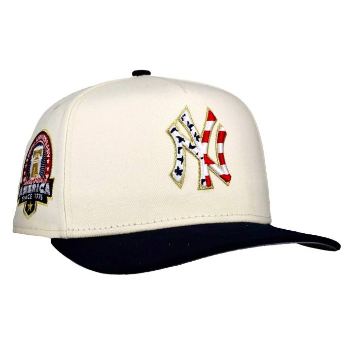 Newera 【 New York Yankees Chrome Usa Off White/Navy 9Fifty A Frame Snapback Hat Unisex 】 ヤンキース Snapback スナップバック バッグ ユニセックス｜スニケス
