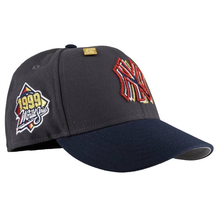 Newera 【 New York Yankees 3D Metallic 1999 Ws Graphite/Navy 59Fifty Fitted Hat Unisex 】 ヤンキース ユニ一発やる