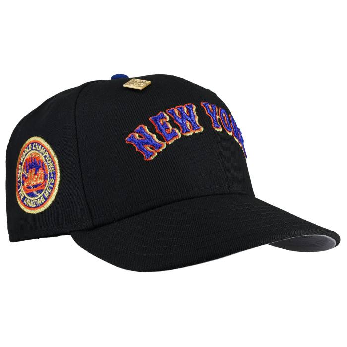 Newera 【 New York Mets 1969 World Series Script Metallic Fitted Hat Unisex 】 メッツ つづき物 脚本 ユニ一発やる