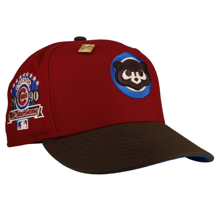 Newera 【 Chicago Cubs 1990 Asg Nitro 59Fifty Fitted Hat (Restock) Unisex Red / Walnut / Blue Undervisor 】 風の強い町 カブス ユニ一発やる Red 赤・赤いこと 青み 青色