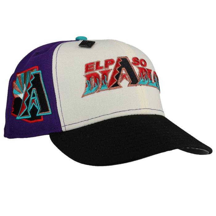 Newera 【 El Paso Diablos Milb Pinwheel Metallic 59Fifty Fitted Hat Unisex White / Purple / Black / Grey Undervisor 】 ユニ一発やる 白いこと 白いこと Purple 紫・パープル 黒いこと 黒いこと 薄墨色 薄墨色