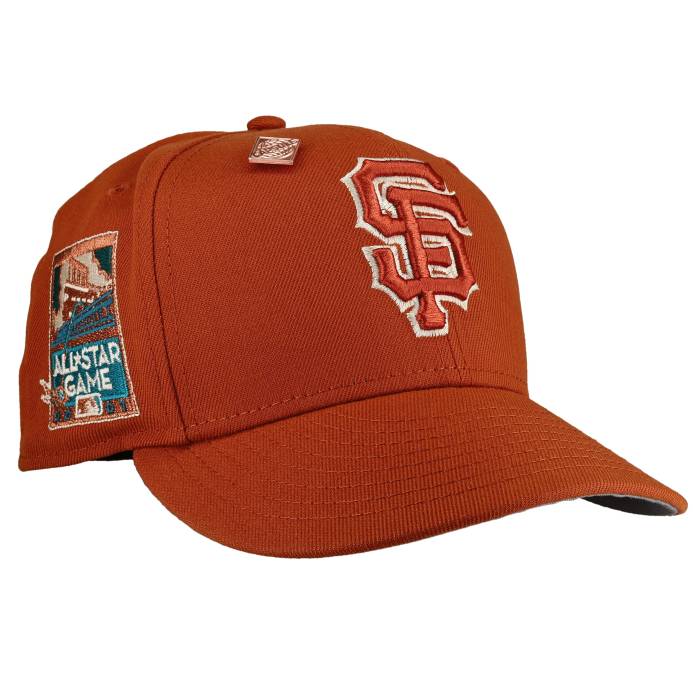 Newera 【 San Francisco Giants 2007 All Star Game Burnt Orange Metallic 59Fifty Fitted Hat Unisex Orange / Grey Undervisor 】 ジャイアンツ Game 取り組み orange 橙・オレンジ色 ユニ一発やる orange 橙・オレンジ色 薄墨色 薄墨色
