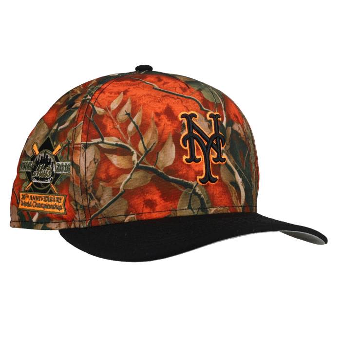 Newera 【 New York Mets Leaves Orange 30Th Anniversary 9Fifty A Frame Snapback Hat Unisex 】 メッツ orange 橙・オレンジ色 Snapback スナップバック 御徒面子 ユニ一発やる