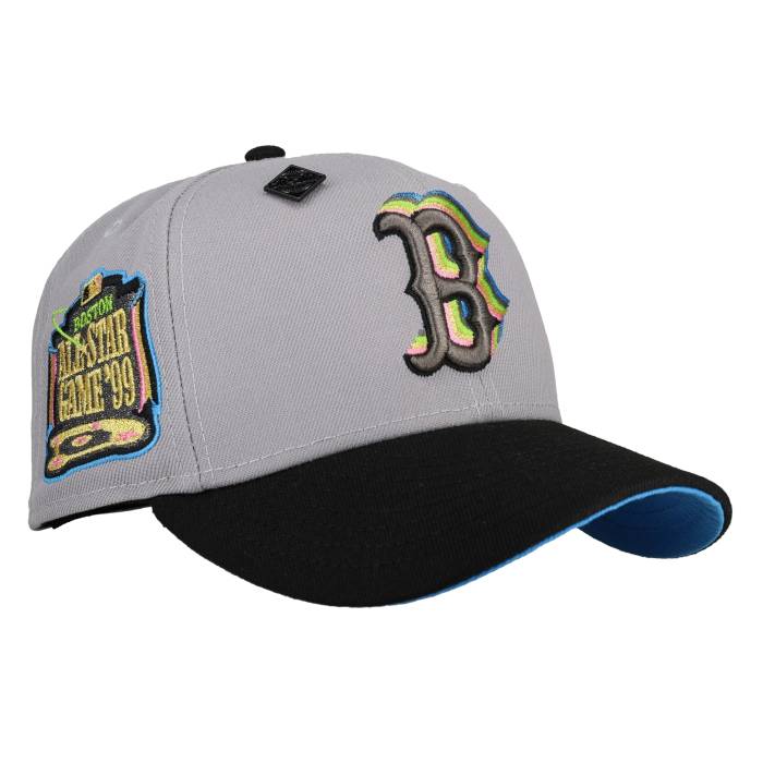 Newera 【 Boston Red Sox 1999 All Star Game Grey/Tri Color B 59Fifty Fitted Hat Unisex Grey / Black / Blue Undervisor 】 豆の町 Red 赤・赤いこと Game 取り組み ユニ一発やる 薄墨色 薄墨色 黒いこと 黒いこと 青み 青色