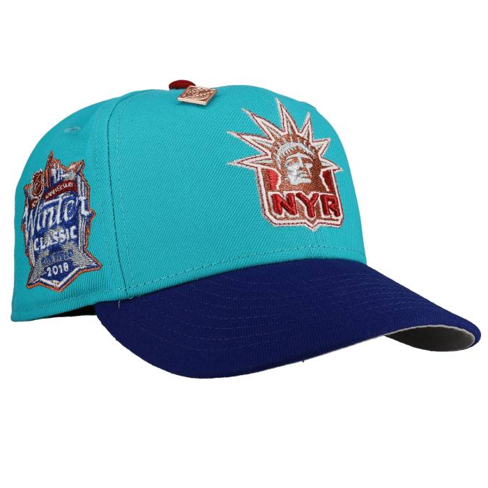 Newera 【 New York Rangers 2018 Winter Classic Teal Royal Metallic 59Fifty Fitted Hat Unisex 】 レンジャース 冬季 古典派音楽 ユニ一発やる
