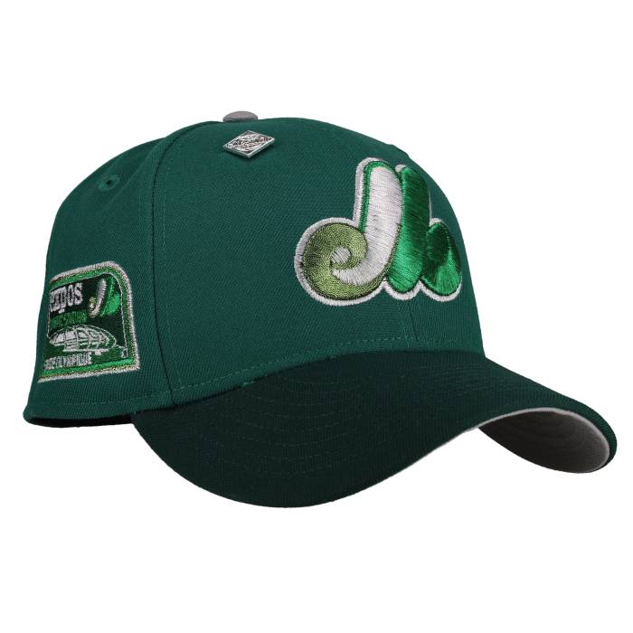 Newera 【 Montreal Expos Olympic Stadium Green Metallic 59Fifty Fitted Hat Unisex 】 モントリオール 国際オリンピック競技大会 競技場 green 緑・緑であること ユニ一発やる