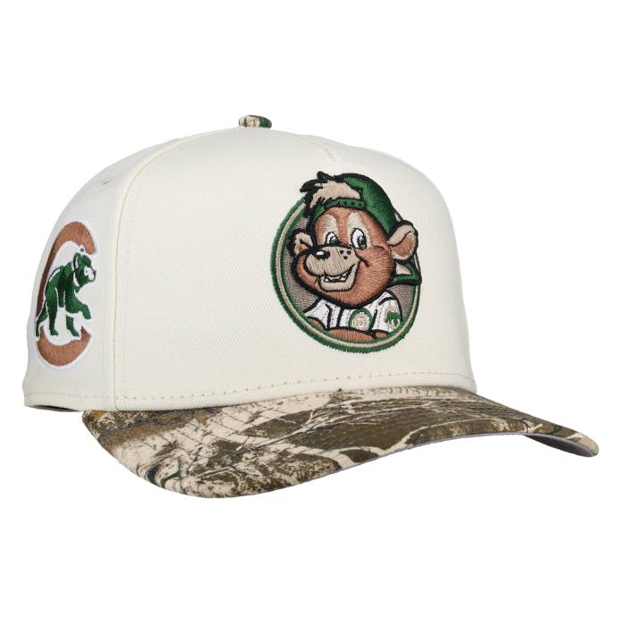 Newera 【 Chicago Cubs Clark The Bear White/Camo 9Fifty A Frame Snapback Hat Unisex 】 風の強い町 カブス Snapback スナップバック 御徒面子 ユニ一発やる
