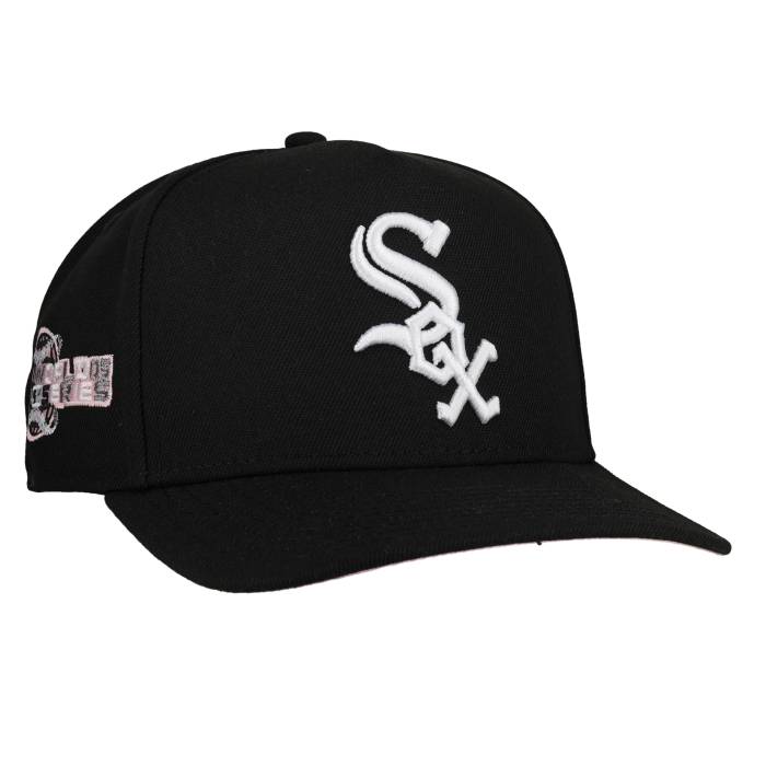 Newera 【 Chicago White Sox 2005 World Series Black/Pink Brim 9Fifty A Frame Snapback Hat Unisex 】 シカゴ 白色 ホワイト シリーズ Snapback スナップバック バッグ ユニセックス｜スニケス