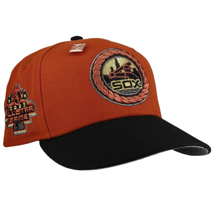 Newera 【 Chicago White Sox 2003 All Star Game Burnt Orange Bronze Metallic 59Fifty Fitted Hat Unisex Orange / Grey Undervisor 】 風の強い町 白いこと 白いこと Game 取り組み orange 橙・オレンジ色 銅・ブロンズ ユニ一発やる orange 橙・