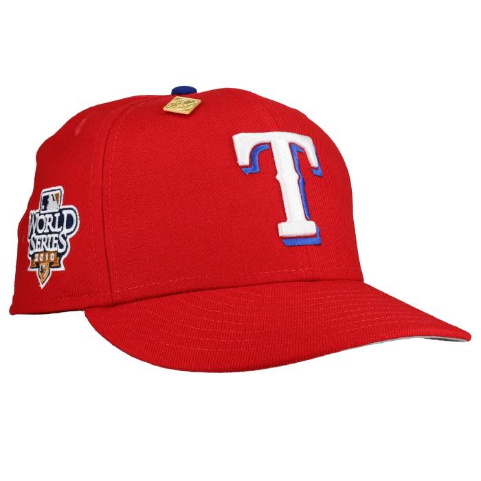 Newera 【 Texas Rangers 2010 World Series Wool Crown Basic 59Fifty Fitted Hat Unisex Red / Grey Undervisor 】 一つ星の州 レンジャース つづき物 ユニ一発やる Red 赤・赤いこと 薄墨色 薄墨色