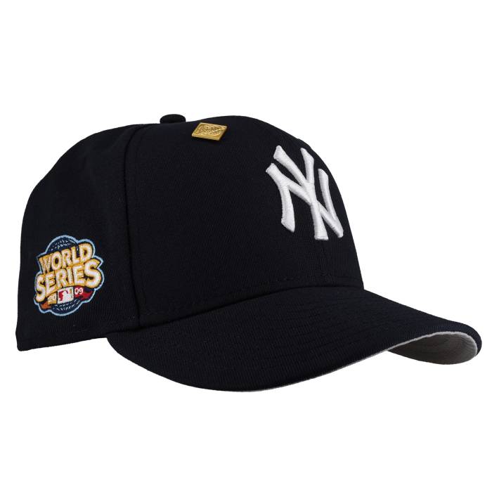 Newera 【 New York Yankees Navy 2009 World Series Classic Grey Brim 59Fifty Fitted Hat Unisex Classic Yankees Navy/Black Sweatband/Grey Undervisor 】 ヤンキース 紺色 米国海軍 つづき物 古典派音楽 薄墨色 薄墨色 ユニ一発やる