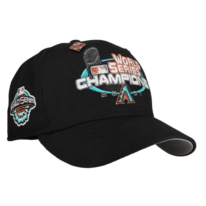 Newera 【 Arizona Diamondbacks 2001 World Series Script 59Fifty Fitted Hat Unisex Black / Grey Undervisor 】 アリゾナ 金剛石バックス つづき物 脚本 ユニ一発やる 黒いこと 黒いこと 薄墨色 薄墨色