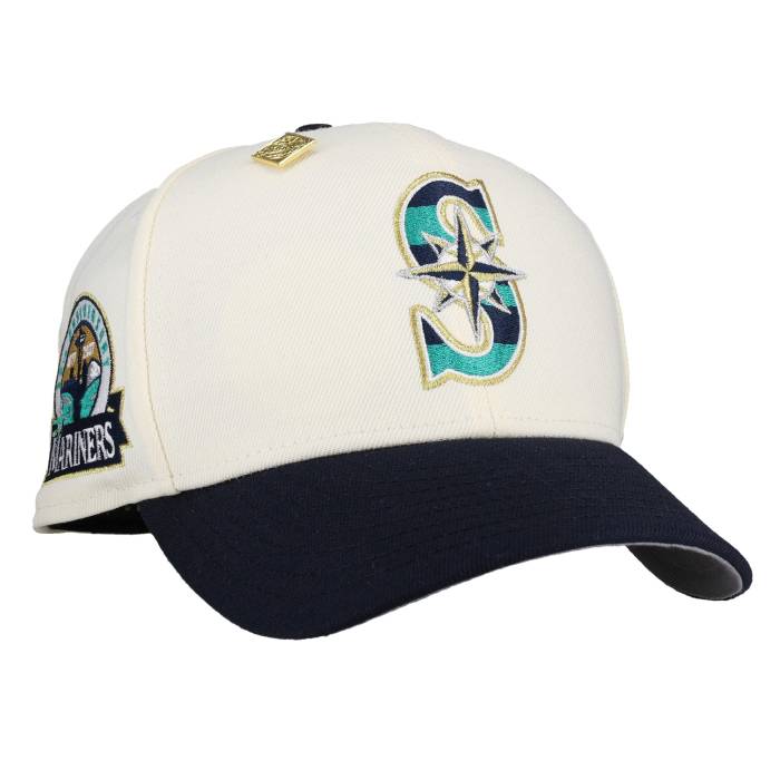 【★百貨店SALE★6/11真夜中2時迄】Newera 【 Seattle Mariners 30Th Anniversary White/Navy Metallic 59Fifty Fitted Hat Unisex White / Navy / Grey Undervisor 】 シアトル マリナーズ ユニ一発やる 白いこと 白いこと 紺色 米国海軍 薄墨色 薄墨色